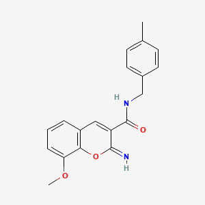 2-imino-8-methoxy-N-(4-methylbenzyl)-2H-chromene-3-carboxamide