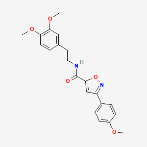 molecular formula C21H22N2O5 B4874508 N-[2-(3,4-dimethoxyphenyl)ethyl]-3-(4-methoxyphenyl)-1,2-oxazole-5-carboxamide 