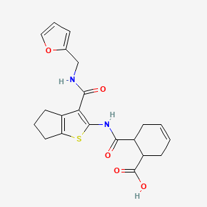 6-{[(3-{[(2-furylmethyl)amino]carbonyl}-5,6-dihydro-4H-cyclopenta[b]thien-2-yl)amino]carbonyl}-3-cyclohexene-1-carboxylic acid