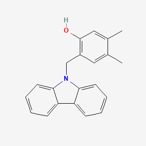 molecular formula C21H19NO B4874546 2-(9H-carbazol-9-ylmethyl)-4,5-dimethylphenol 