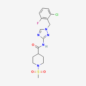 N-[1-(2-chloro-6-fluorobenzyl)-1H-1,2,4-triazol-3-yl]-1-(methylsulfonyl)-4-piperidinecarboxamide