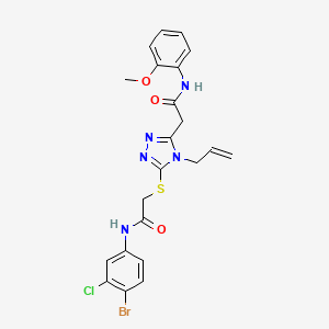 2-[4-allyl-5-({2-[(4-bromo-3-chlorophenyl)amino]-2-oxoethyl}thio)-4H-1,2,4-triazol-3-yl]-N-(2-methoxyphenyl)acetamide