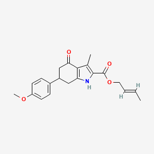 2-buten-1-yl 6-(4-methoxyphenyl)-3-methyl-4-oxo-4,5,6,7-tetrahydro-1H-indole-2-carboxylate