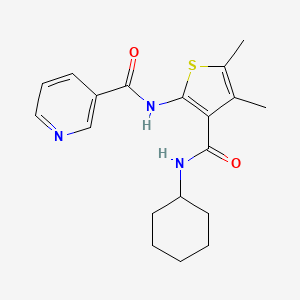 N-{3-[(cyclohexylamino)carbonyl]-4,5-dimethyl-2-thienyl}nicotinamide