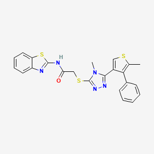 N-1,3-benzothiazol-2-yl-2-{[4-methyl-5-(5-methyl-4-phenyl-3-thienyl)-4H-1,2,4-triazol-3-yl]thio}acetamide