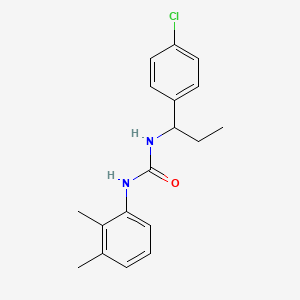 molecular formula C18H21ClN2O B4874641 1-[1-(4-Chlorophenyl)propyl]-3-(2,3-dimethylphenyl)urea 