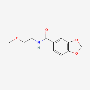 molecular formula C11H13NO4 B4874643 N-(2-methoxyethyl)-1,3-benzodioxole-5-carboxamide 