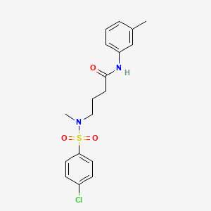 molecular formula C18H21ClN2O3S B4874674 4-[[(4-chlorophenyl)sulfonyl](methyl)amino]-N-(3-methylphenyl)butanamide 