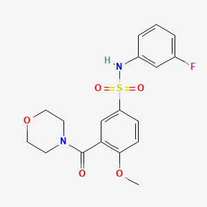 N-(3-fluorophenyl)-4-methoxy-3-(4-morpholinylcarbonyl)benzenesulfonamide