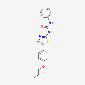 molecular formula C18H18N4O2S B4874713 N-phenyl-N'-[5-(4-propoxyphenyl)-1,3,4-thiadiazol-2-yl]urea 