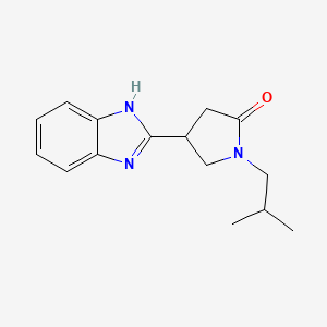 molecular formula C15H19N3O B4874717 4-(1H-benzimidazol-2-yl)-1-isobutyl-2-pyrrolidinone 