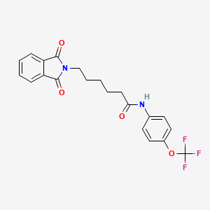 6-(1,3-dioxo-1,3-dihydro-2H-isoindol-2-yl)-N-[4-(trifluoromethoxy)phenyl]hexanamide