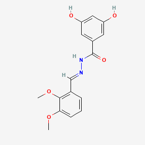 molecular formula C16H16N2O5 B4874739 N'-(2,3-dimethoxybenzylidene)-3,5-dihydroxybenzohydrazide 