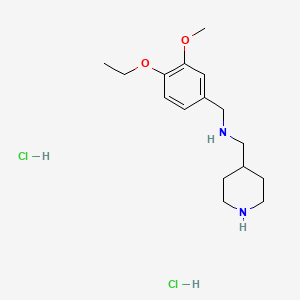 molecular formula C16H28Cl2N2O2 B4874762 (4-ethoxy-3-methoxybenzyl)(4-piperidinylmethyl)amine dihydrochloride 