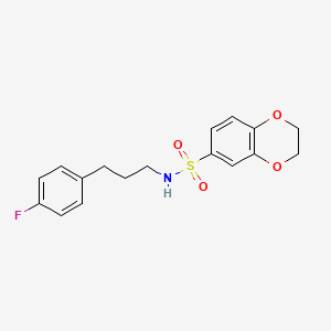 N-[3-(4-fluorophenyl)propyl]-2,3-dihydro-1,4-benzodioxine-6-sulfonamide