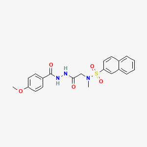 N-{2-[2-(4-methoxybenzoyl)hydrazino]-2-oxoethyl}-N-methyl-2-naphthalenesulfonamide