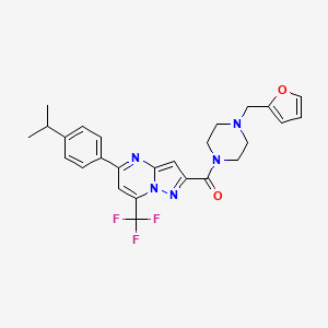 2-{[4-(2-furylmethyl)-1-piperazinyl]carbonyl}-5-(4-isopropylphenyl)-7-(trifluoromethyl)pyrazolo[1,5-a]pyrimidine