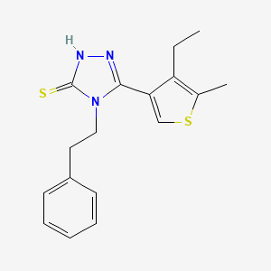 molecular formula C17H19N3S2 B4874801 5-(4-ethyl-5-methyl-3-thienyl)-4-(2-phenylethyl)-4H-1,2,4-triazole-3-thiol 