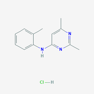 molecular formula C13H16ClN3 B4874803 2,6-dimethyl-N-(2-methylphenyl)-4-pyrimidinamine hydrochloride 