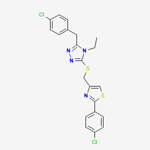 3-(4-chlorobenzyl)-5-({[2-(4-chlorophenyl)-1,3-thiazol-4-yl]methyl}thio)-4-ethyl-4H-1,2,4-triazole