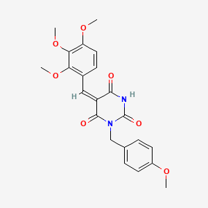 1-(4-methoxybenzyl)-5-(2,3,4-trimethoxybenzylidene)-2,4,6(1H,3H,5H)-pyrimidinetrione