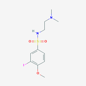 molecular formula C11H17IN2O3S B4874866 N-[2-(dimethylamino)ethyl]-3-iodo-4-methoxybenzenesulfonamide 