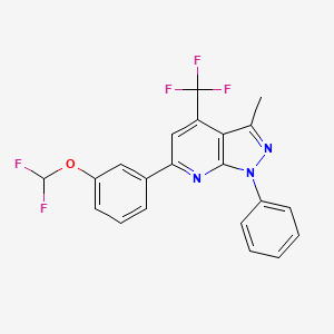 6-[3-(difluoromethoxy)phenyl]-3-methyl-1-phenyl-4-(trifluoromethyl)-1H-pyrazolo[3,4-b]pyridine