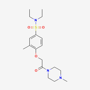 molecular formula C18H29N3O4S B4874905 N,N-diethyl-3-methyl-4-[2-(4-methyl-1-piperazinyl)-2-oxoethoxy]benzenesulfonamide 