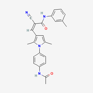 3-{1-[4-(acetylamino)phenyl]-2,5-dimethyl-1H-pyrrol-3-yl}-2-cyano-N-(3-methylphenyl)acrylamide