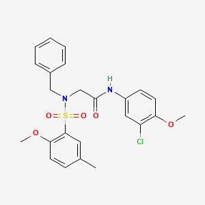 N~2~-benzyl-N~1~-(3-chloro-4-methoxyphenyl)-N~2~-[(2-methoxy-5-methylphenyl)sulfonyl]glycinamide