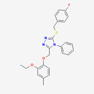 3-[(2-ethoxy-4-methylphenoxy)methyl]-5-[(4-fluorobenzyl)thio]-4-phenyl-4H-1,2,4-triazole