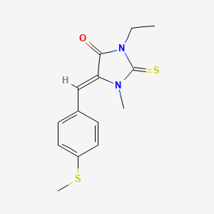 3-ethyl-1-methyl-5-[4-(methylthio)benzylidene]-2-thioxo-4-imidazolidinone