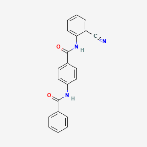 molecular formula C21H15N3O2 B4874973 4-(benzoylamino)-N-(2-cyanophenyl)benzamide 