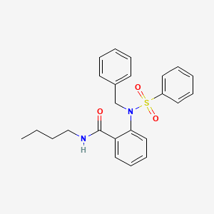 molecular formula C24H26N2O3S B4874978 2-[benzyl(phenylsulfonyl)amino]-N-butylbenzamide 