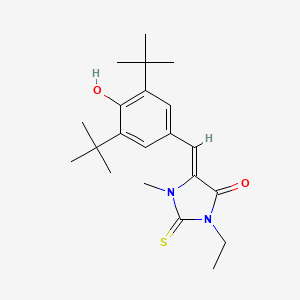 5-(3,5-di-tert-butyl-4-hydroxybenzylidene)-3-ethyl-1-methyl-2-thioxo-4-imidazolidinone