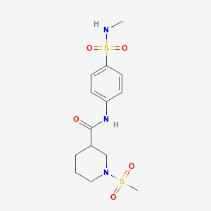 N~3~-{4-[(METHYLAMINO)SULFONYL]PHENYL}-1-(METHYLSULFONYL)-3-PIPERIDINECARBOXAMIDE