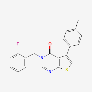 3-[(2-Fluorophenyl)methyl]-5-(4-methylphenyl)thieno[2,3-d]pyrimidin-4-one