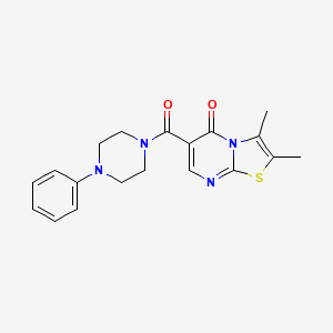 2,3-dimethyl-6-[(4-phenyl-1-piperazinyl)carbonyl]-5H-[1,3]thiazolo[3,2-a]pyrimidin-5-one