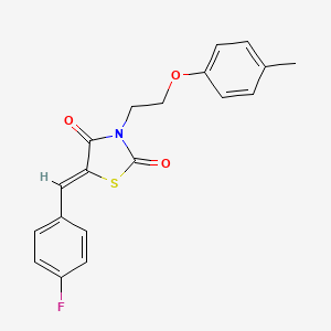 5-(4-fluorobenzylidene)-3-[2-(4-methylphenoxy)ethyl]-1,3-thiazolidine-2,4-dione