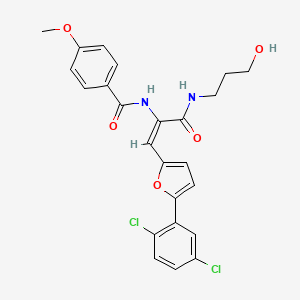 N-(2-[5-(2,5-dichlorophenyl)-2-furyl]-1-{[(3-hydroxypropyl)amino]carbonyl}vinyl)-4-methoxybenzamide