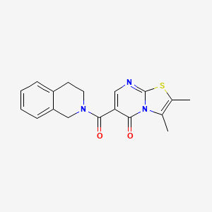 6-(3,4-dihydro-2(1H)-isoquinolinylcarbonyl)-2,3-dimethyl-5H-[1,3]thiazolo[3,2-a]pyrimidin-5-one