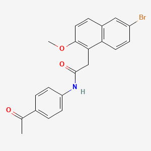 N-(4-acetylphenyl)-2-(6-bromo-2-methoxy-1-naphthyl)acetamide