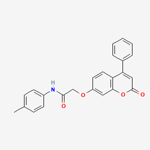 molecular formula C24H19NO4 B4875090 N-(4-methylphenyl)-2-[(2-oxo-4-phenyl-2H-chromen-7-yl)oxy]acetamide 