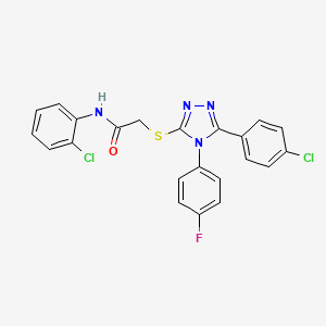 N-(2-chlorophenyl)-2-{[5-(4-chlorophenyl)-4-(4-fluorophenyl)-4H-1,2,4-triazol-3-yl]thio}acetamide