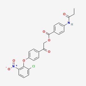 2-[4-(2-chloro-6-nitrophenoxy)phenyl]-2-oxoethyl 4-(propionylamino)benzoate