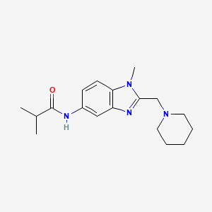 2-methyl-N-[1-methyl-2-(1-piperidinylmethyl)-1H-benzimidazol-5-yl]propanamide