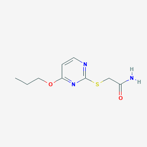 molecular formula C9H13N3O2S B4875183 2-[(4-propoxy-2-pyrimidinyl)thio]acetamide 