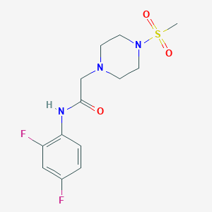 N-(2,4-difluorophenyl)-2-[4-(methylsulfonyl)-1-piperazinyl]acetamide