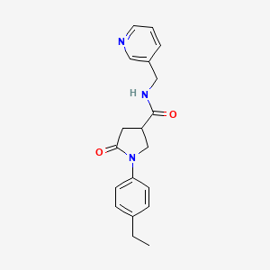 1-(4-ethylphenyl)-5-oxo-N-(pyridin-3-ylmethyl)pyrrolidine-3-carboxamide