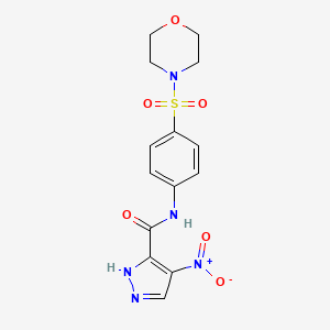 N-[4-(4-morpholinylsulfonyl)phenyl]-4-nitro-1H-pyrazole-3-carboxamide